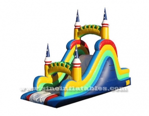 children inflatable rainbow slide