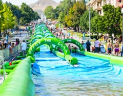 giant inflatable slide the city slip