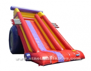 high super rocket inflatable truck slide