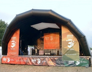 outdoor big inflatable stage tent with light hooks