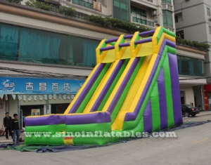 high double lane big inflatable slide