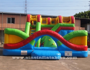 rainbow kids inflatable fun park