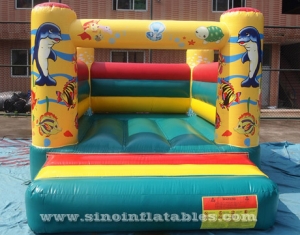 indoor kids small seaworld inflatable jumping castle with slide
