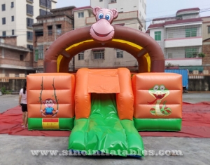 jungle monkey inflatable bouncy castle