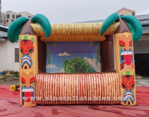 Portable inflatable Tiki hut bar