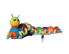 kids colorful inflatable caterpillar tunnel