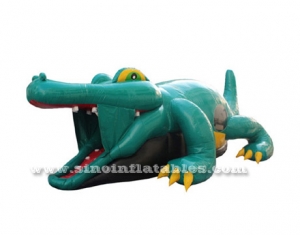 kids giant inflatable crocodile bouncy castle