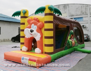 kids inflatable jungle bouncy castle
