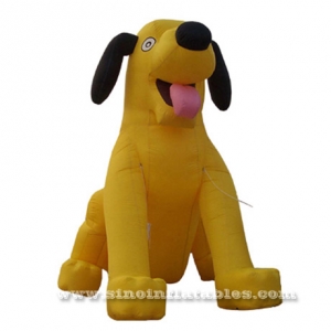custom design big inflatable yellow dog