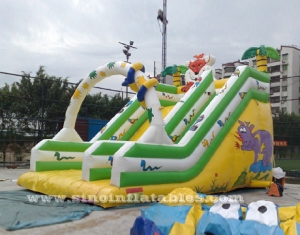 high commercial kids jungle inflatable slide