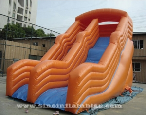 commercial high rail kids inflatable dry slide