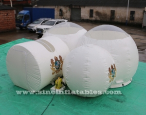 big white dome clear top inflatable camping bubble tent