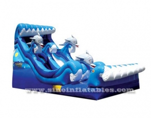 commercial grade kids inflatable dolphins water slide