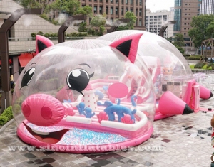 indoor giant pink pig inflatable theme fun park