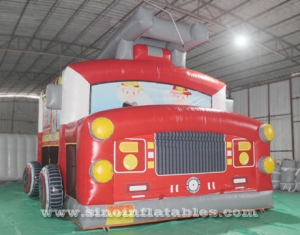 kids inflatable fire fighting bouncy castle