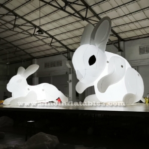big advertising inflatable rabbits with LED lights