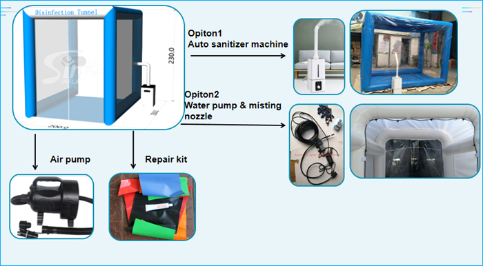 inflatable disinfection tunnel tent