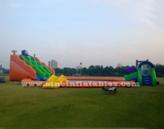 giant octopus inflatable water park on land