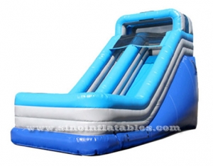 18ft light blue single land inflatable slide