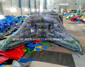 military brick printing inflatable paintball wall