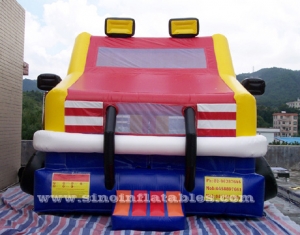Custom made outdoor kids truck inflatable bounce house