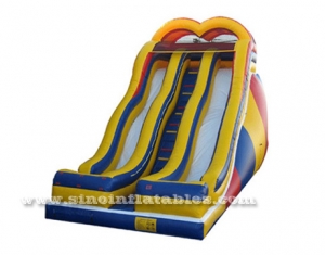 double lane adults giant inflatable slide