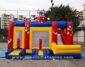 Clown inflatable combo game with slide N inside obstacles