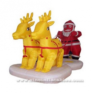 advertising Christmas inflatable reindeer sleigh