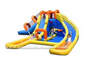 kids inflatable water jumping castle with triple slides