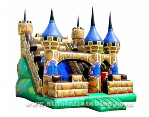 medieval palace kids inflatable slide