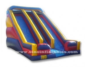 double lanes inflatable dry slide