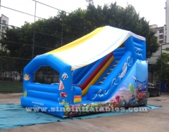 Kids sea world small inflatable slide