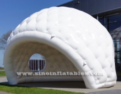 movable white inflatable golf tent