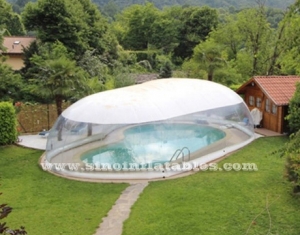 transparent inflatable pool dome