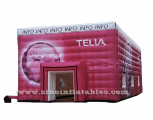 big red inflatable cube tent