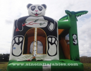 backyard kids panda inflatable combo bouncy castle