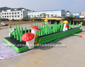 20m long big adults inflatable obstacle course