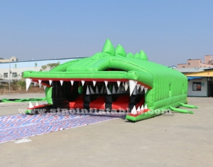 big crocodile adults inflatable obstacle course