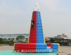 giant rocket inflatable rock climbing wall