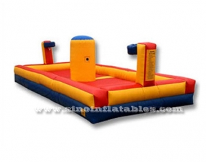 funny basketball sports inflatable bungee run