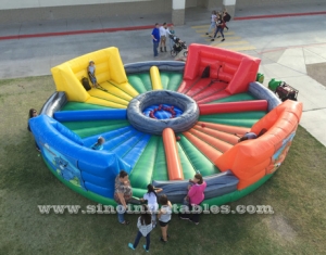 Life size human inflatable hungry hippos game