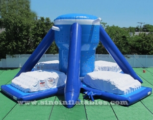 inflatable rock climbing wall with freestyle airbag