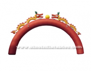 China double dragon inflatable advertising arch