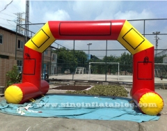 self-standing inflatable adverting arch with velcro frame