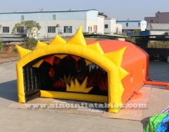 adults inflatable obstacle course with tent cover