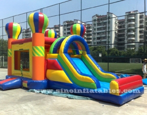 commercial rainbow balloon kids inflatable bounce house