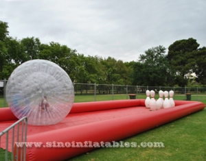 giant inflatable human bowling ball game