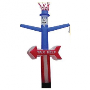 direction arrow inflatable puppet man