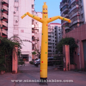 yellow clown advertising inflatable tube man