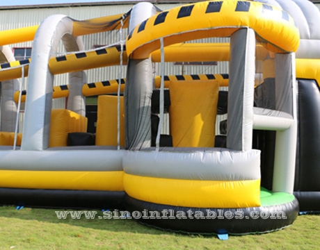 24m long big challenge adults inflatable obstacle course
